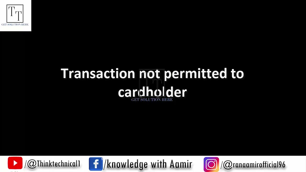 Paymob Payment Gateway | Transaction Not Permitted To Card Holder | Transaction Error| Think Tech