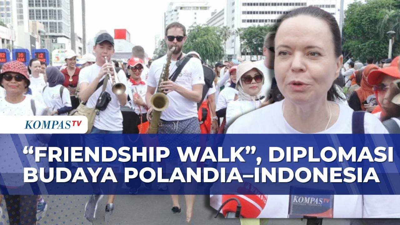 Keseruan Warga Polandia dan Indonesia Ikuti Friendship Walk, Rayakan 70 Tahun Diplomasi Kedua Negara
