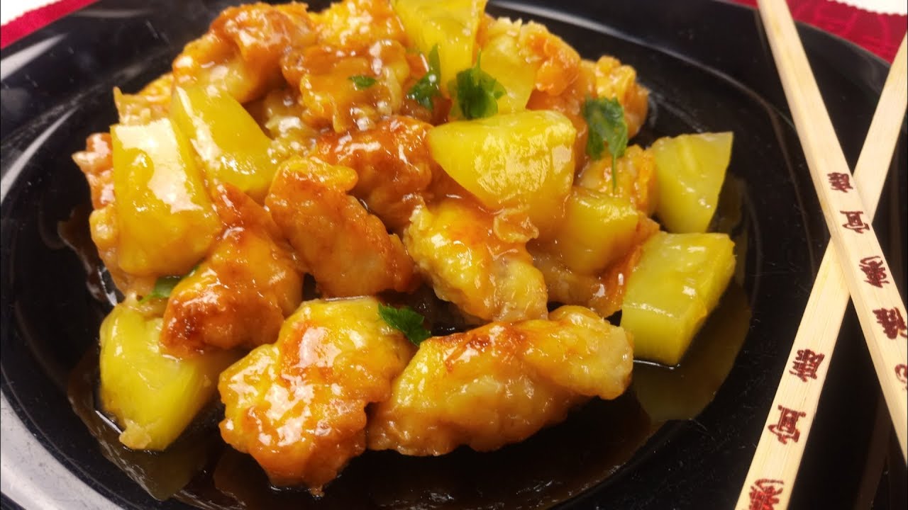 POLLO CON PI&Ntilde;A ESTILO CHINO