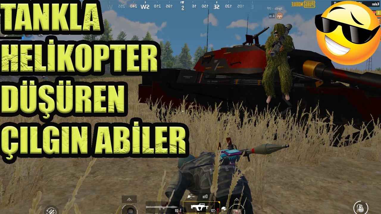 PUBG MOBİLE AĞIR SİLAH MODU #209 / HELİKOPTERİ  TANKLA VURMAK NEDİR ARKADAŞ ,AYARIMIZ YOK