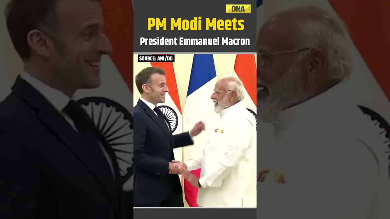 PM Modi Meets French President Macron In Mumbai | India-France Strategic Talks #shorts