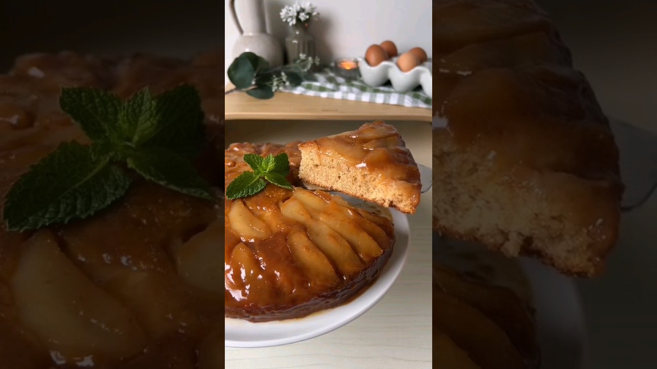 upside-down peach #cake 🍑 #recipe