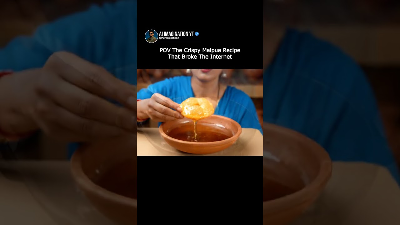 POV: The Crispy Malpua Recipe That Broke The Internet 🥞✨😋 #shorts #ai #malpua #veo3 #viral