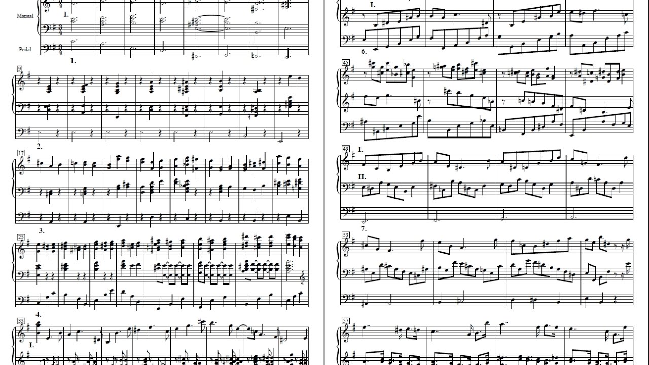 Johannes Brahms-4. Sinfonie op. 98 e-moll, 4. Satz Passacaglia-Orgeltranskription von Michael Stenov