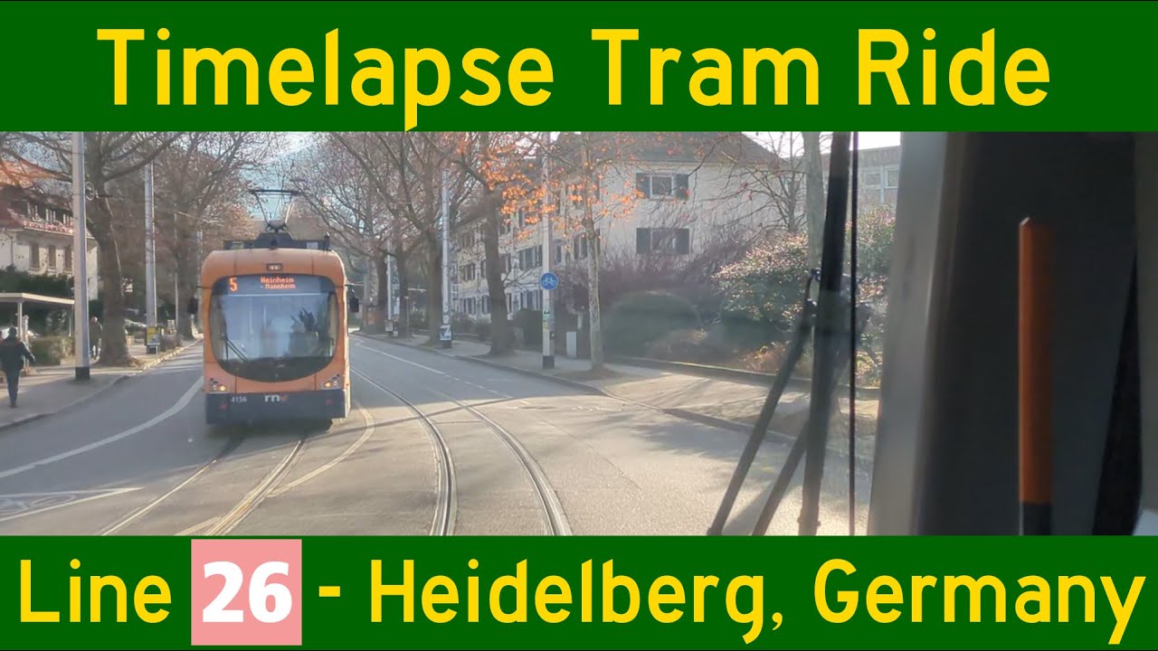 Timelapse Mitfahrt | Heidelberg Linie 26 | Heiligenbergschule – Kirchheim Friedhof | 10x Speed