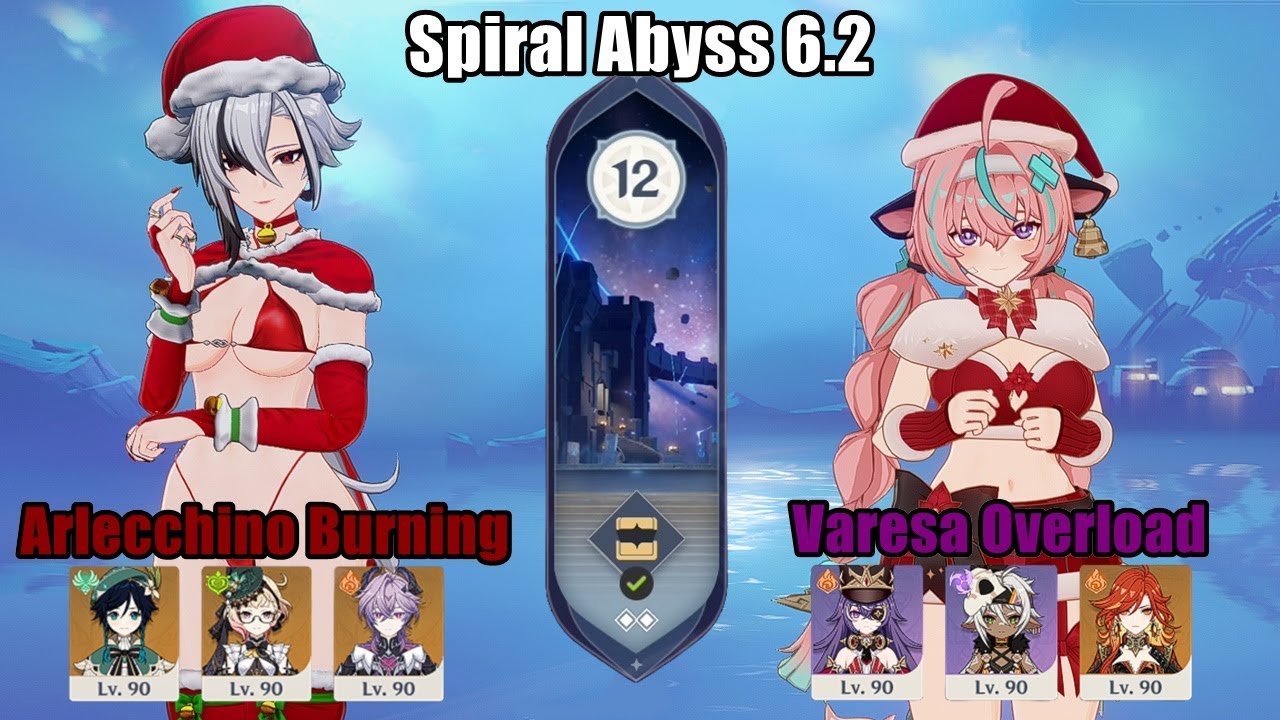 Spiral Abyss 6.2 / Arleccinho C2 Burning & Varesa C0 Overload | Genshin Impact
