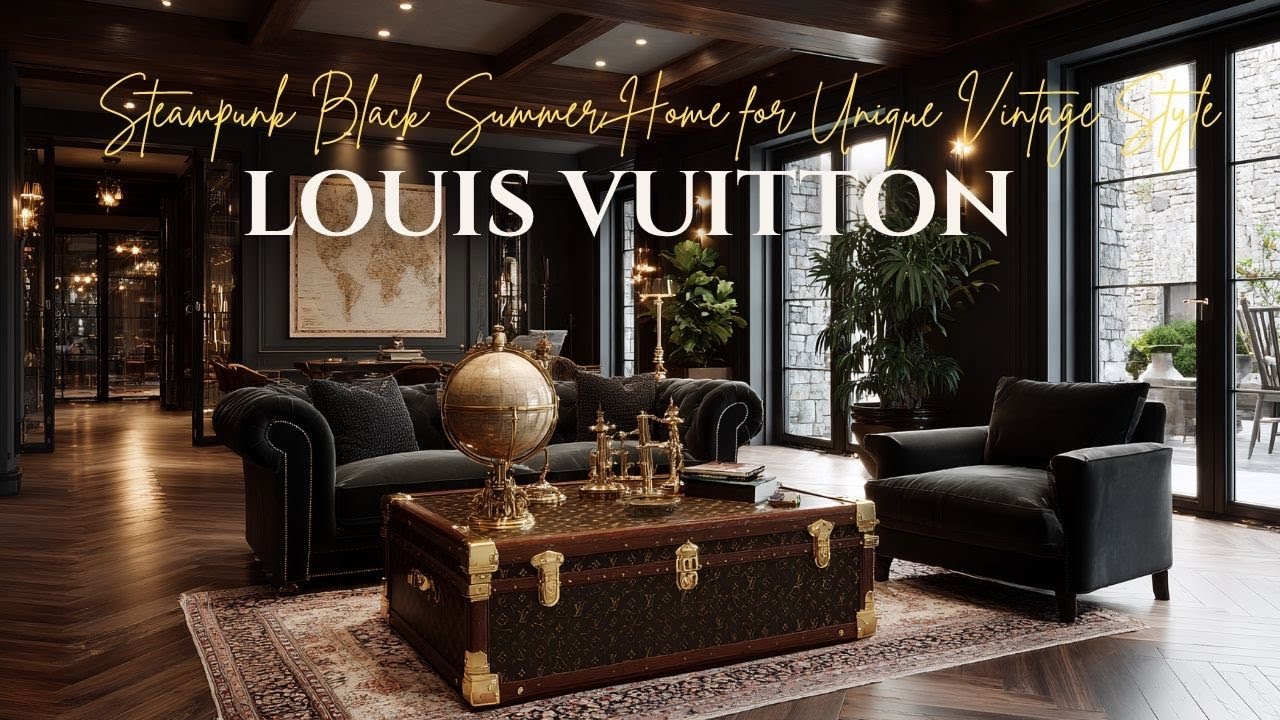 Louis Vuitton Inspired Steampunk Black Summer Home for Unique Vintage Style