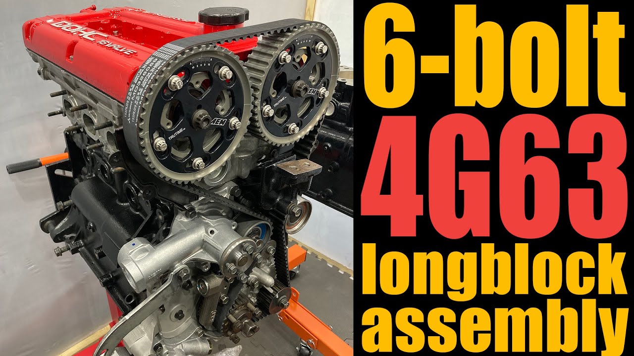 6-bolt 4g63 longblock assembly