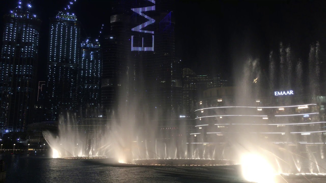 Dubai Mall Fountain- Burj Khalifa Fountain, 4K