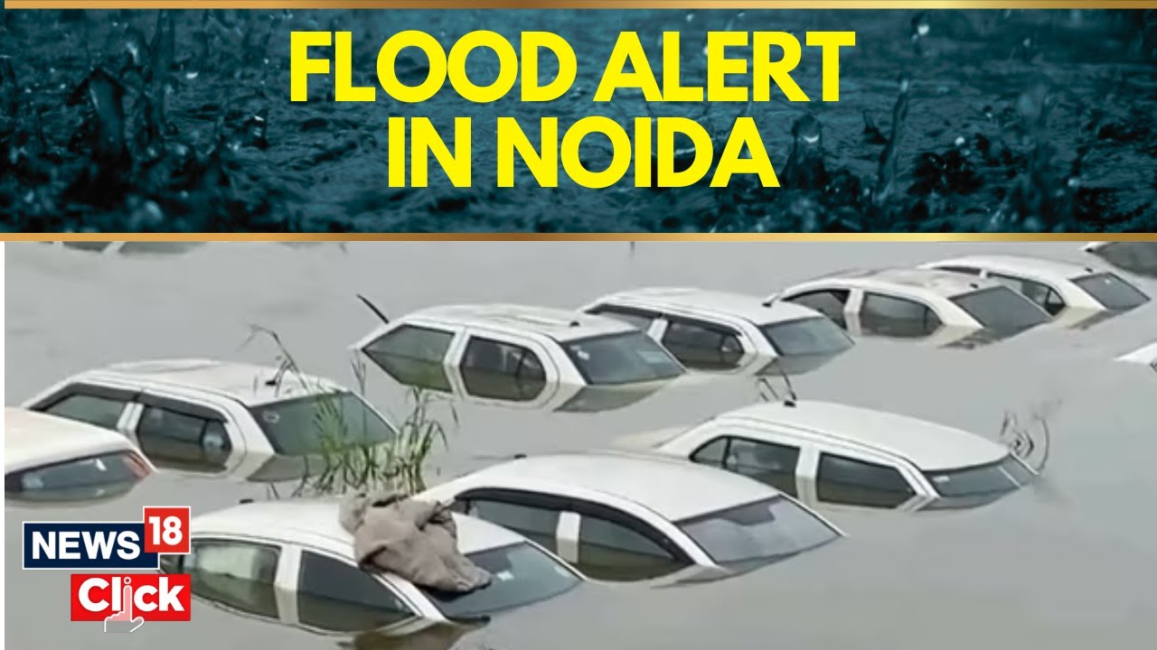Noida Flood News | Vehicles Submerge In Water in Sector 137 Noida After Hindon River Rises | News18