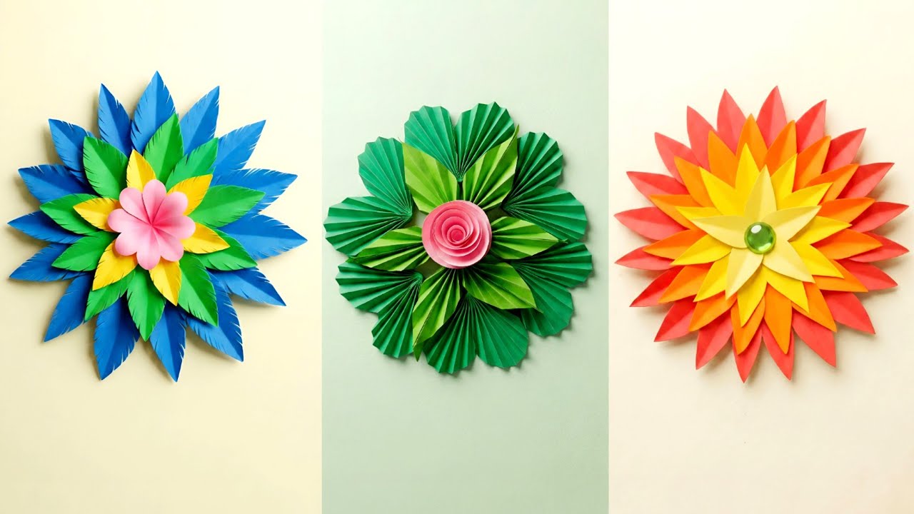 3 Beautiful Paper Wall Hanging | Easy Wall Decoration Ideas | Paper Craft | Diy Wall Decor 