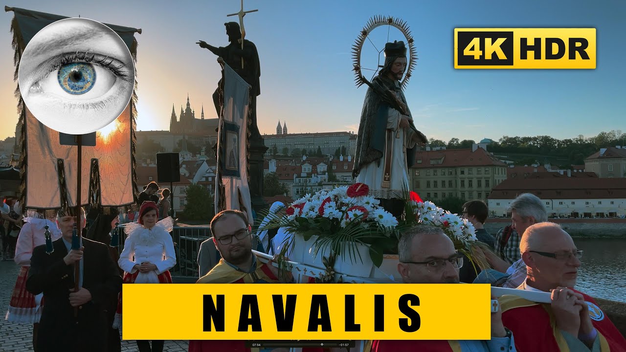 Prague 4k walk: Charles Bridge, NAVALIS 2022 - St. Johns of Nepomuk Celebrations 🇨🇿 Czech Republic