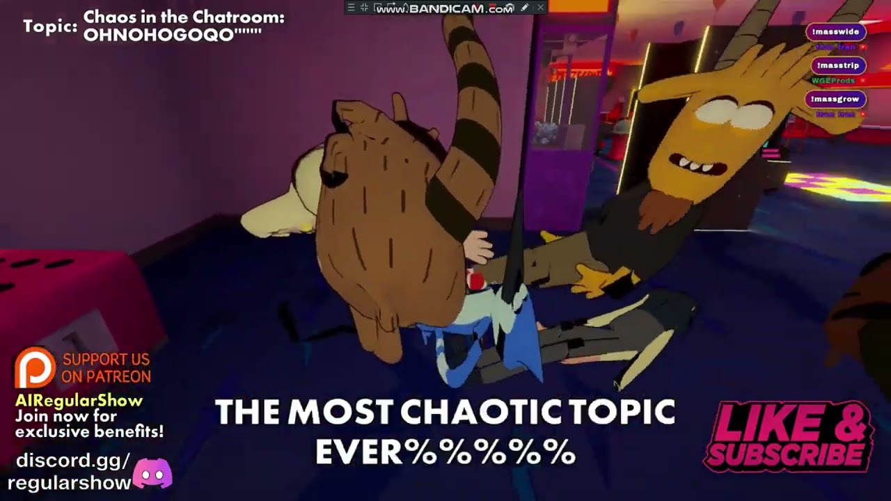 Chaotic stroke topic - AI Regular Show Clip