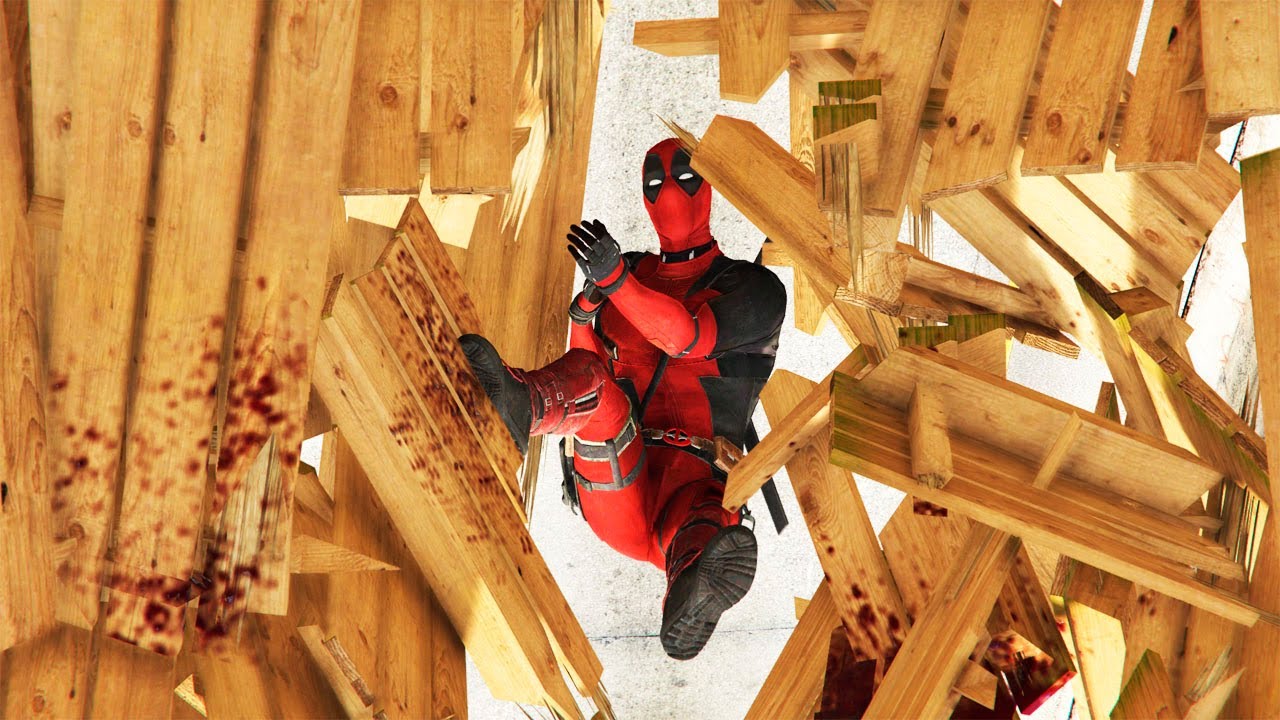 GTA 5 Stunning Ragdolls #39 (Deadpool Crazy Tables Fails   Slow Motion)