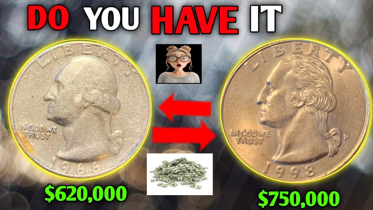 Top 2 Valuable Washington Quarters! 1998-P & 1966 Quarter Worth Money