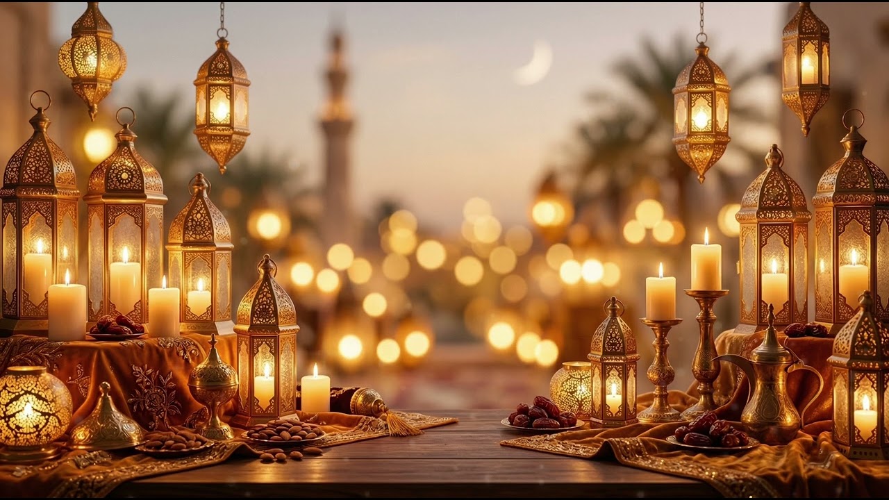 Ramadan Kareem 4K 🌙✨2 Hours | Relaxing Islamic Ambience | خلفية رمضان هادئة 4K