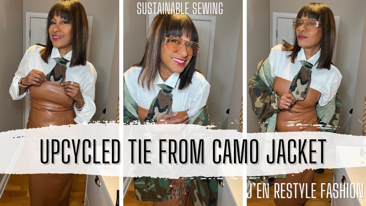 Necktie Upcyle | DIY your camo Jacket | Upcycled Camo necktie | Sewing DIY