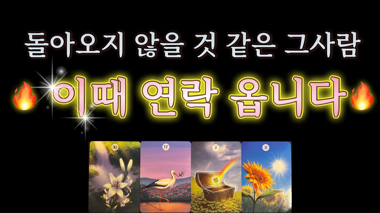 [타로] 연락 끊긴 그사람의 소름 돋는 변심❗️ 연락오는 정확한 시기🕊️