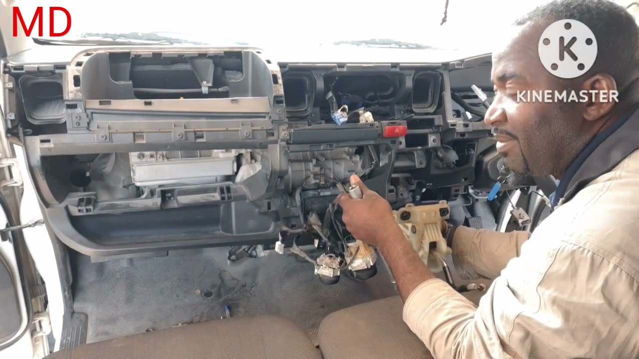 Toyota hiace 2015 open dashboard and replace A/c evaporator