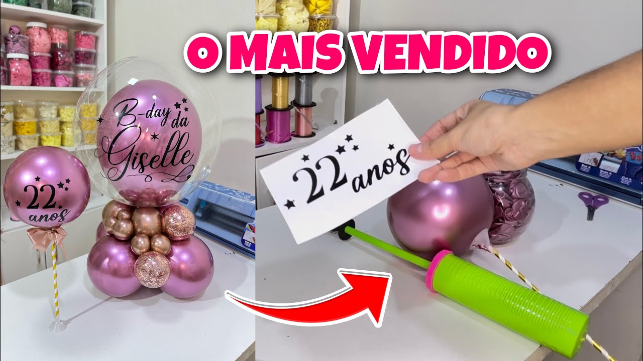 ESSE É O MAIS VENDIDO | essas cores são as mais escolhidas arranjo de balão bubble perfeito