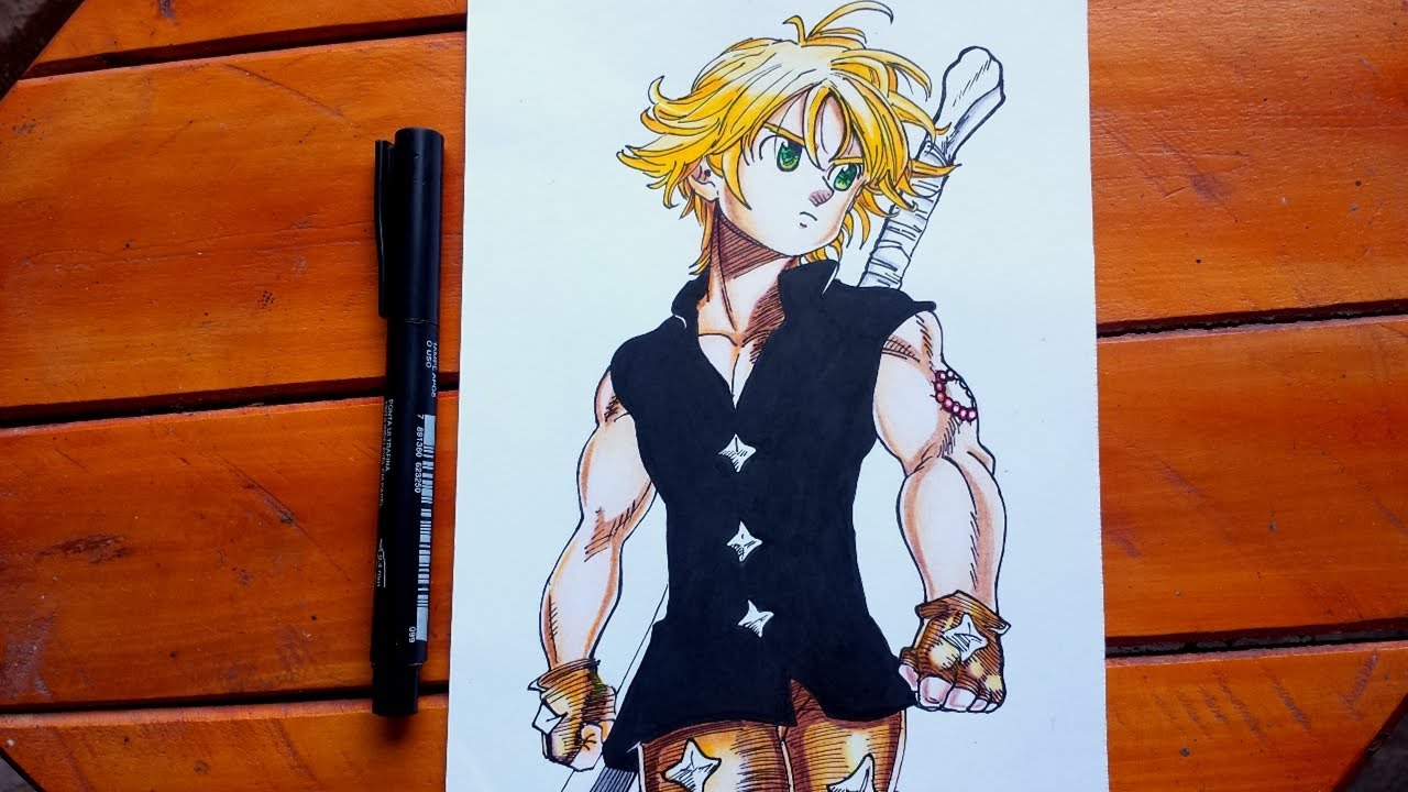 como DESENHAR O meliodas, DO nanatsu no TAIZAI