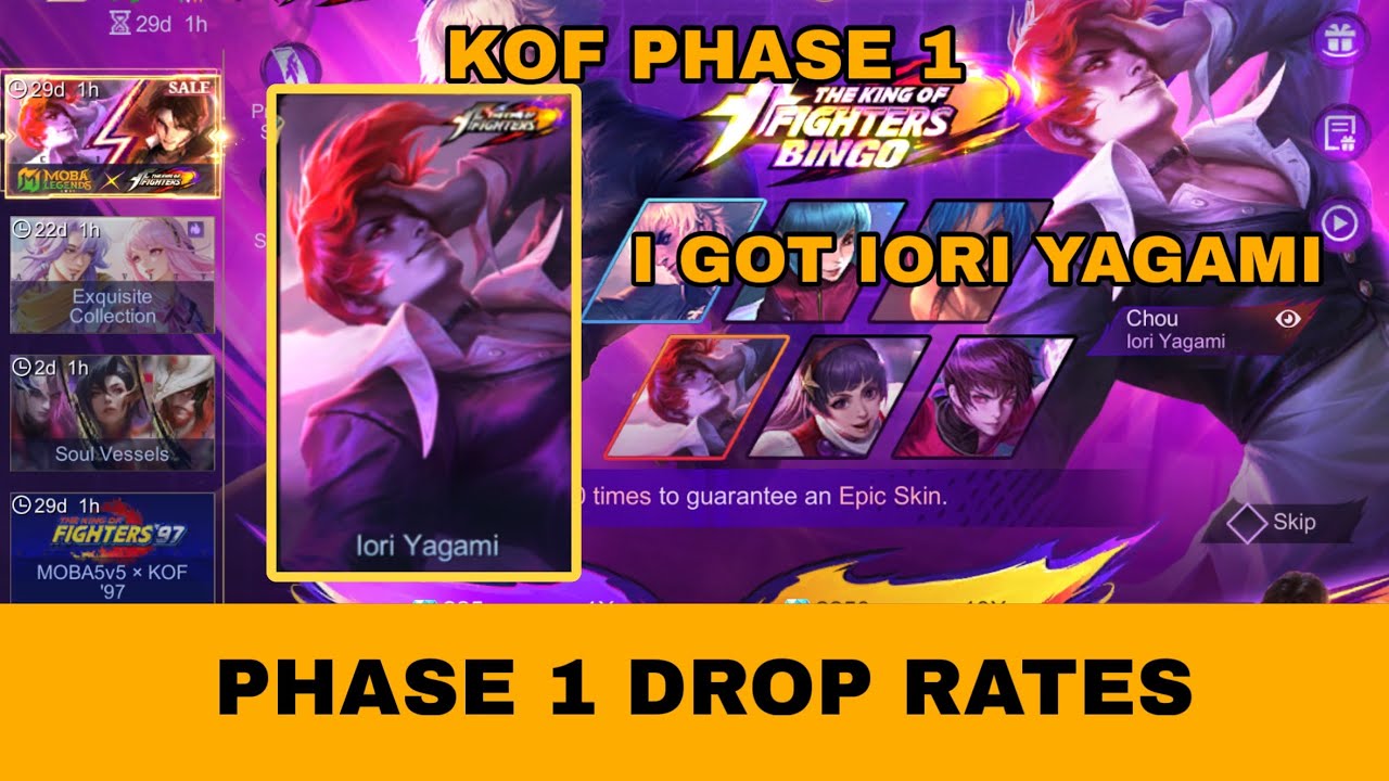 I GOT CHOU IORI YAGAMI | How much did I spend 🤔 | KOF Phase 1 #MOBA55GoldenMonth #MOBA55Creator