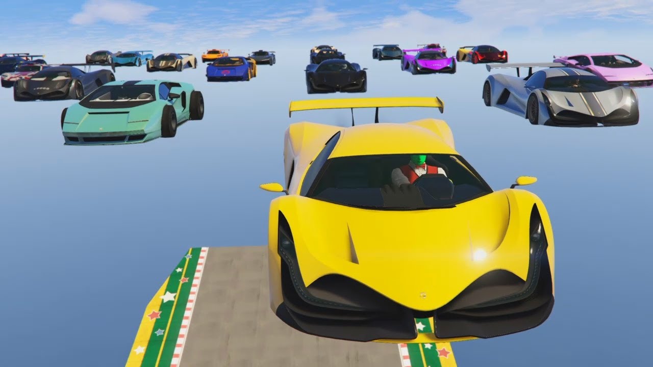 GTA 5 - Stunt Race ''Slow Down For What'' 30 Players Race
