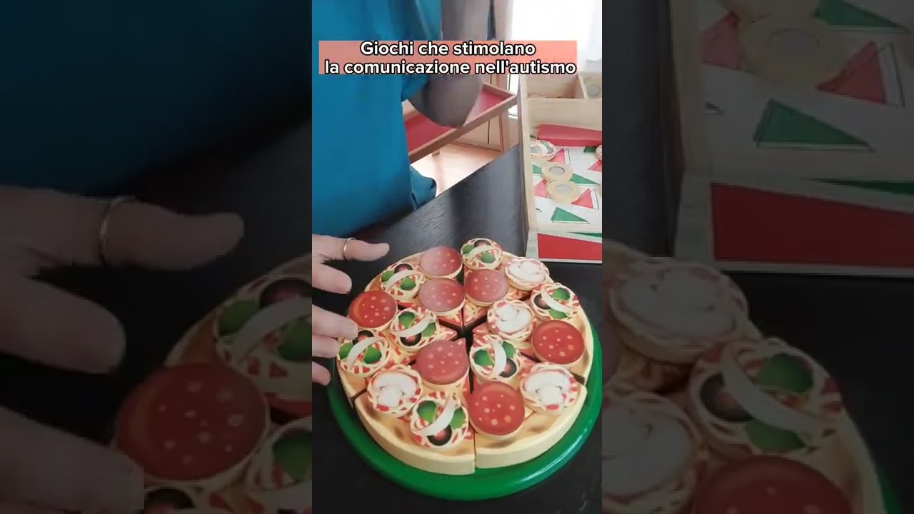 Autismo: giochi che stimolano la comunicazione, la pizza di legno