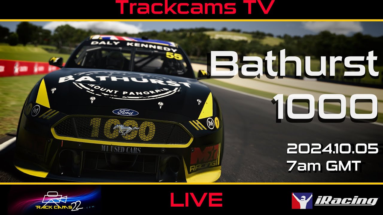 TrackCams TV - 2024 iRacing Bathurst 1000 - 7am GMT (first 63 laps)