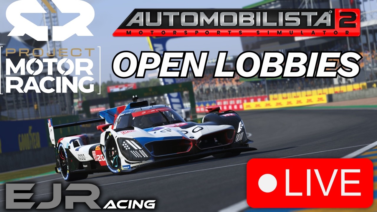 🔴LIVE - Automobilista 2 / Project Motor Racing - Come Beat Me In An LMDh - Open Lobbies