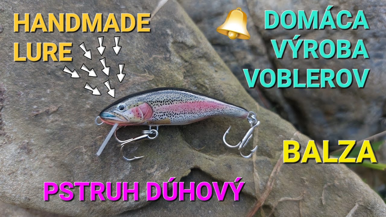 Ručne vyrobený vobler-Pstruh dúhový/Handmade lure