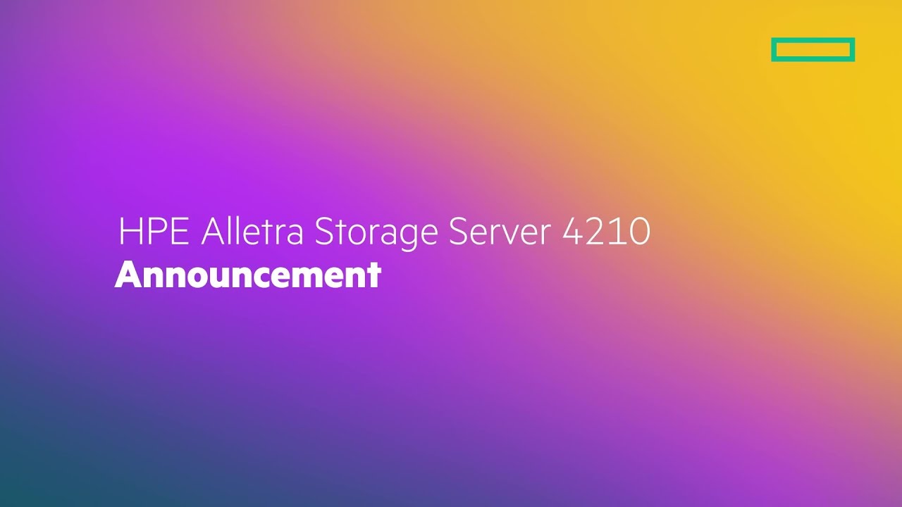 HPE Alletra Storage Server 4210_Announcement