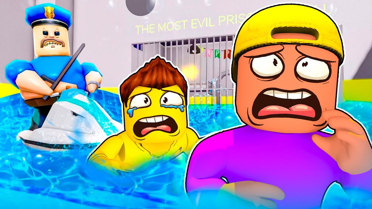 WIR ENTKOMMEN WATER BARRY'S PRISON RUN IN ROBLOX (OBBY)