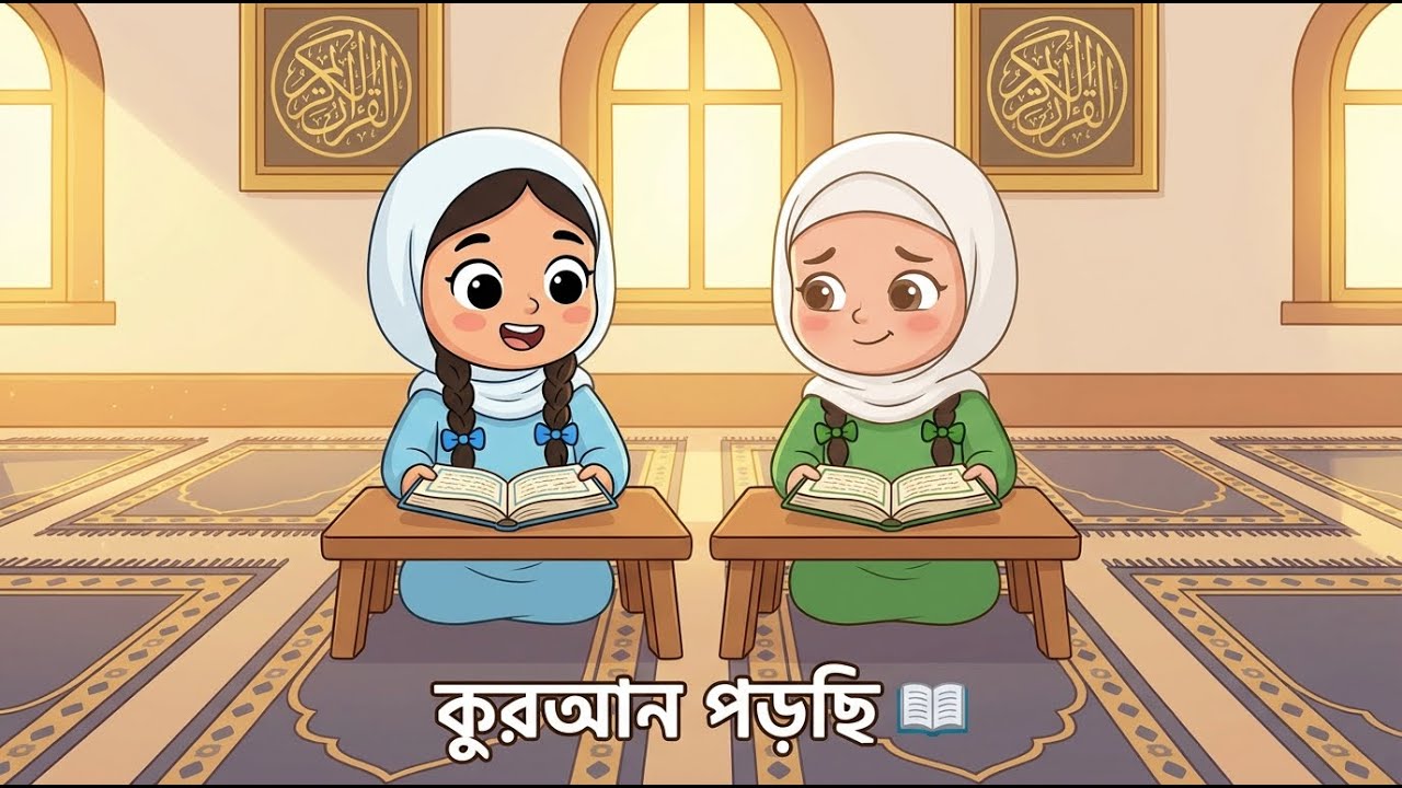 কুরআন পড়ছি 📖 | বাচ্চাদের ইসলামিক গল্প | Learning Quran - Islamic Story for Kids
