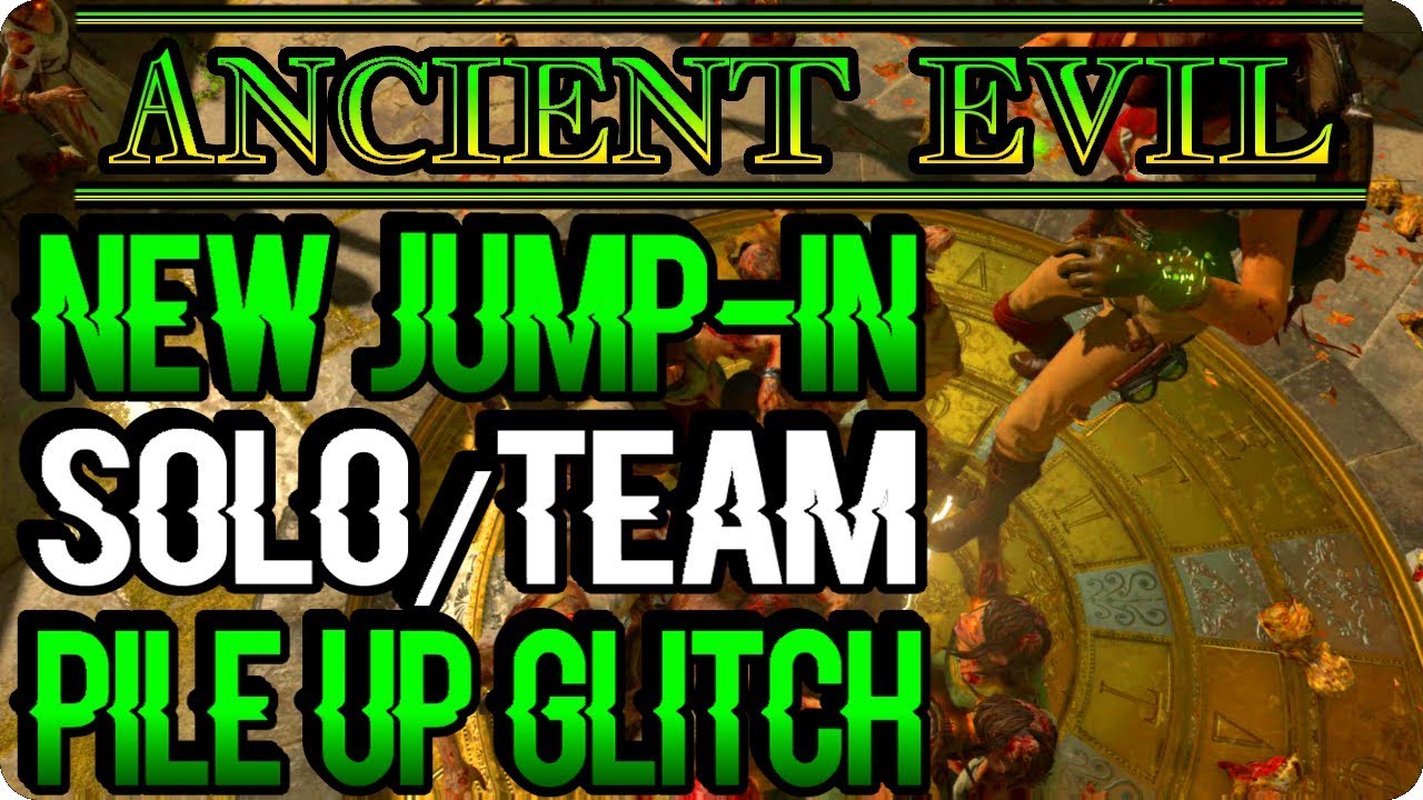 BO4 Zombie Glitches: New Solo/Team Jump-In Pile Up Glitch On Ancient Of Evil - Black Ops 4 Glitch