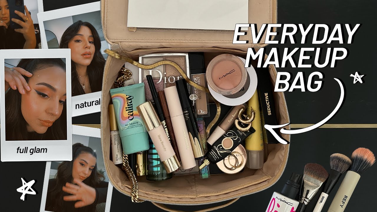 my EVERYDAY makeup bag essentials + a TRY ON!