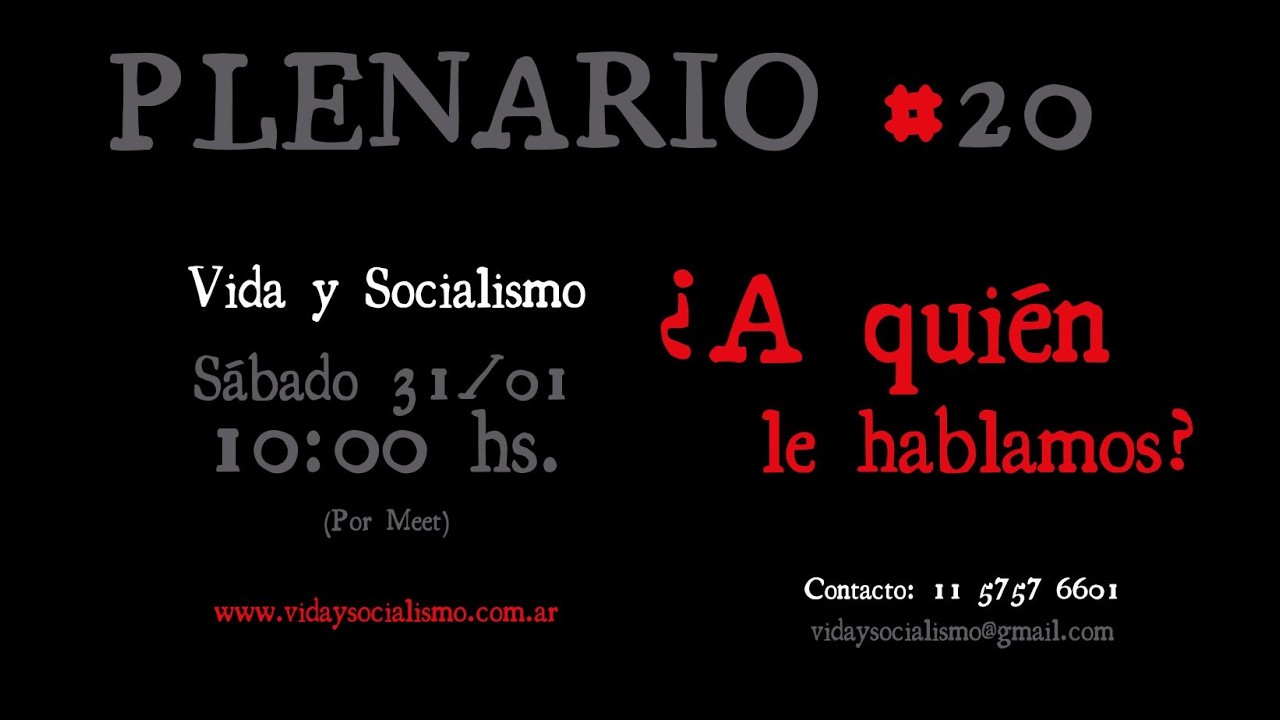 Plenario #20 Disparadores para el debate.