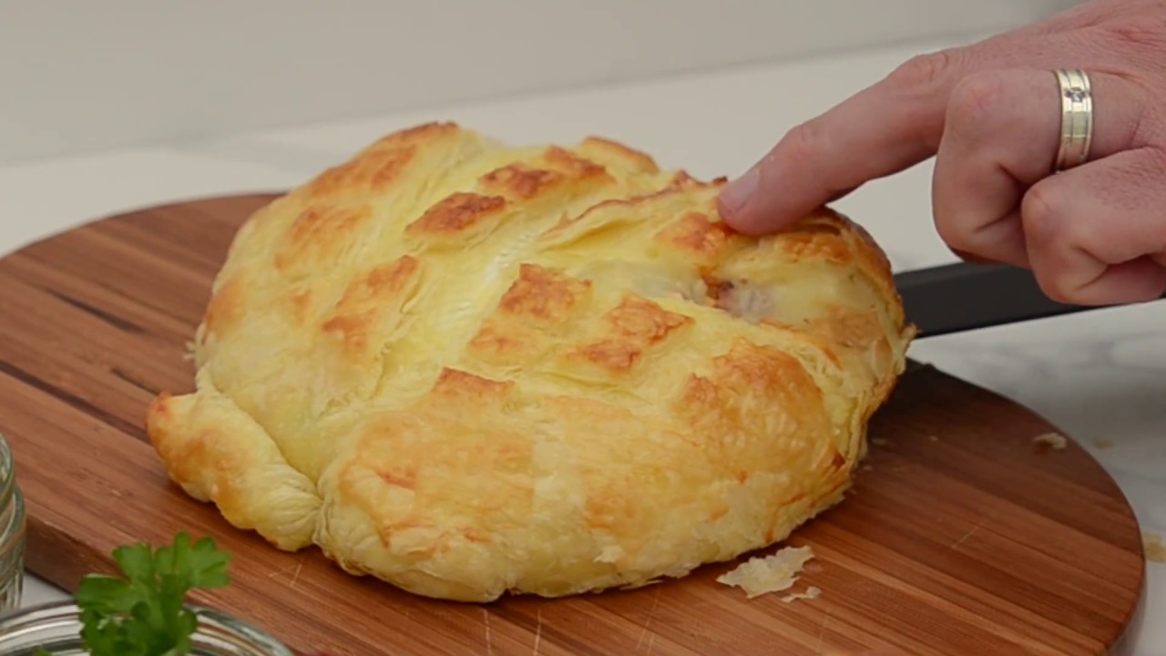 Camembert, Sun Dried Tomato and Chorizo Pastry Parcel