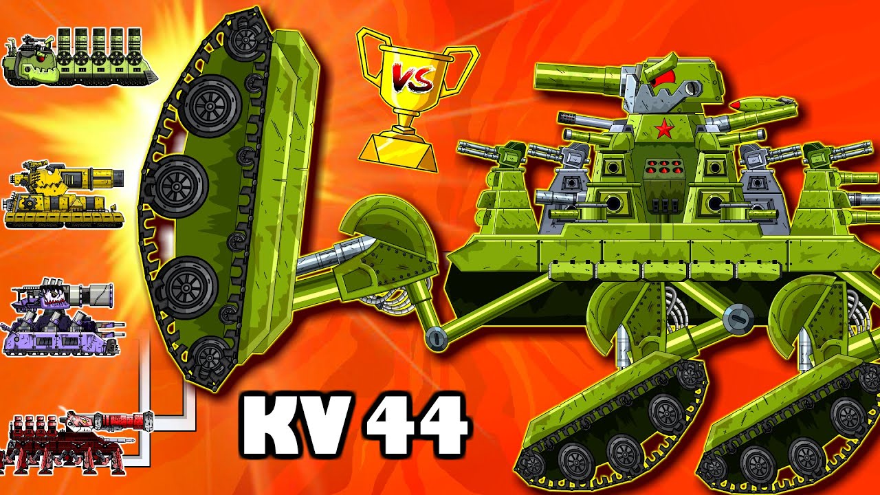 Transformers Tank: Hybrid Kv-44 vs Monster Tank, Army Tank. Cartoon about Tanks | Arena Tank Cartoon