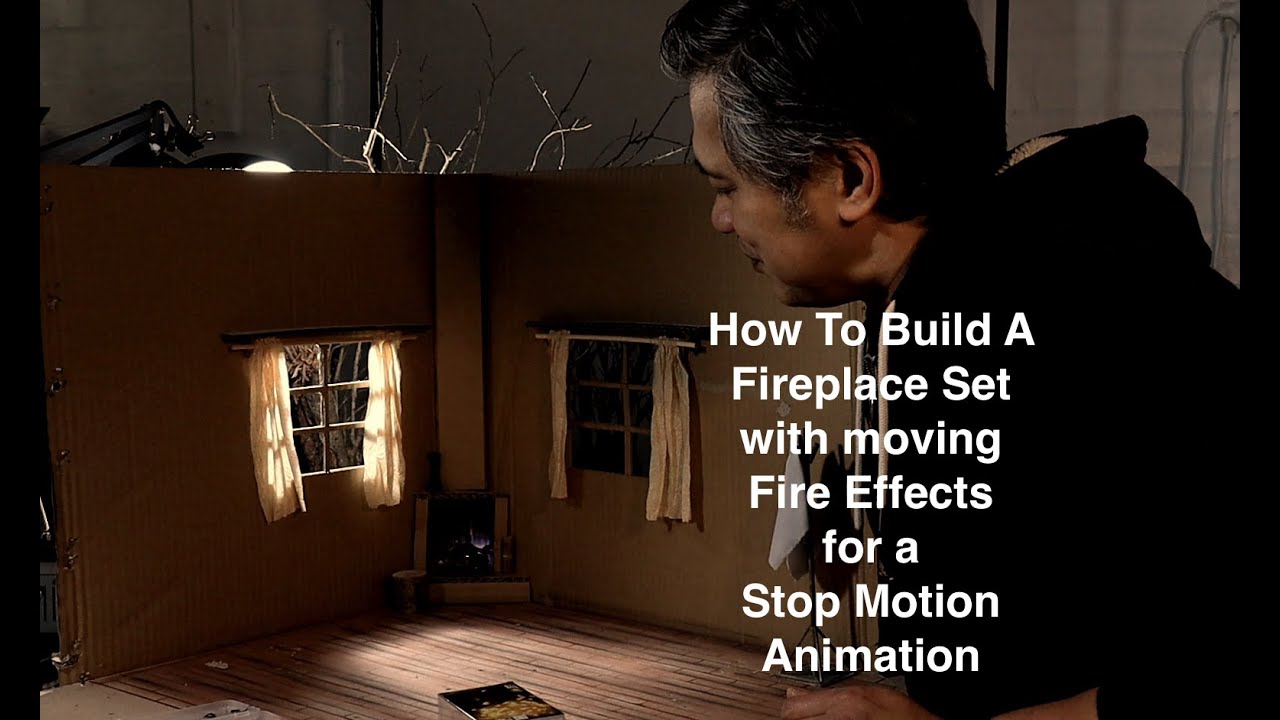 How To Create a Set Fireplace with Moving Fire Effects for A Stop Motion Animation