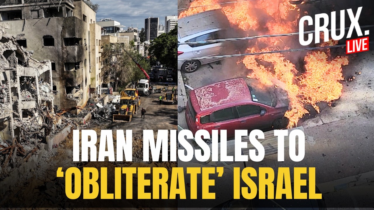 LIVE|  Iranian Missile Strike In Central Israel Sets Building Ablaze, Massive Fire Reported