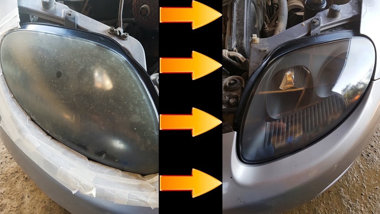 HEADLIGHT RESTORATION NO POWER TOOLS Mitsubishi FTO