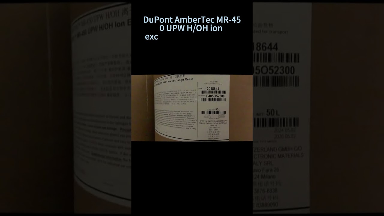 DuPont AmberTec MR-450 UPW H/OH ion exchange resin shipped to Beijing