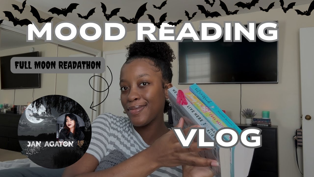 Mood Reading Vlog| Full moon Readathon 🌑🦇📚