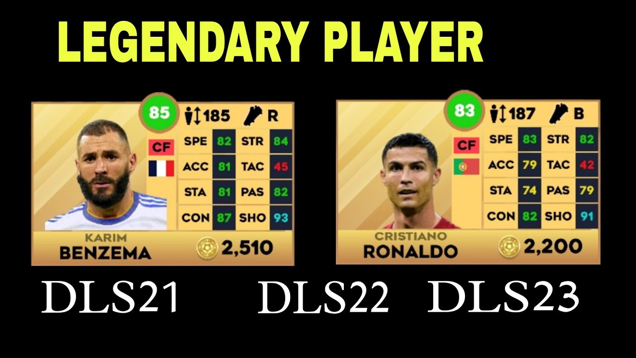 LEGENDARY PLAYER RATINGS! DLS21 vs DLS22 vs DLS23