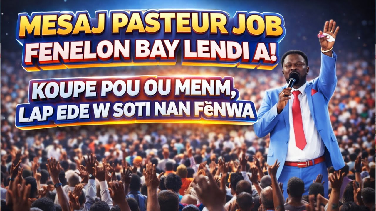 MESAJ PASTEUR JOB FENELON BAY LENDI A, KOUPE POU OU MENM, LAP EDE W SOTI NAN FèNWA.