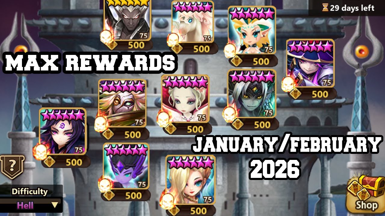 TOA Hell Max Rewards Clear January/February 2026 (Summoners War)