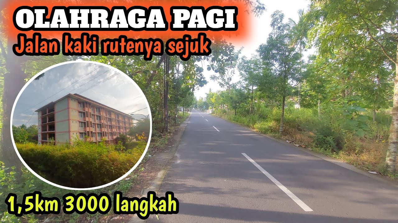 VLOG JALAN-JALAN PAGI KELILINGIN KOMPLEK 1,5KM 3000 LANGKAH RUTENTA SEJUK BANGET
