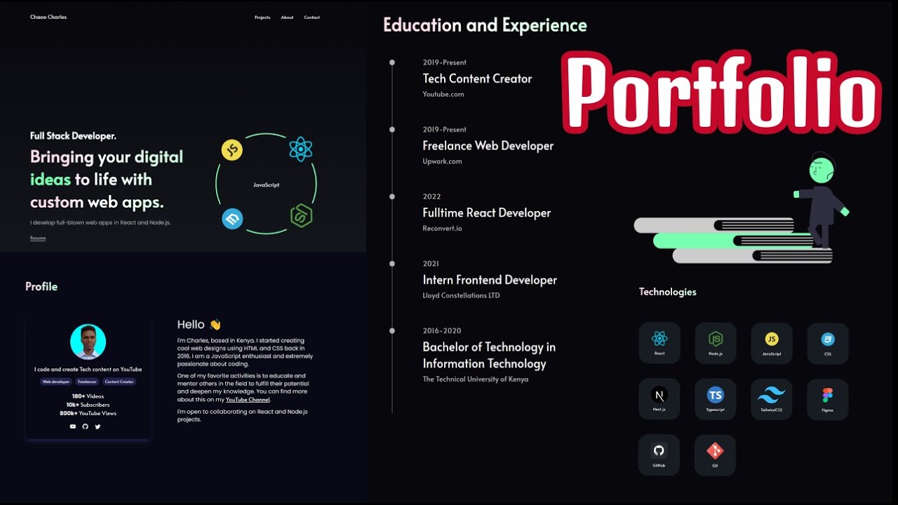 Build and Deploy a Responsive Developer Portfolio Website in HTML and CSS | Animated with GSAP 🔥