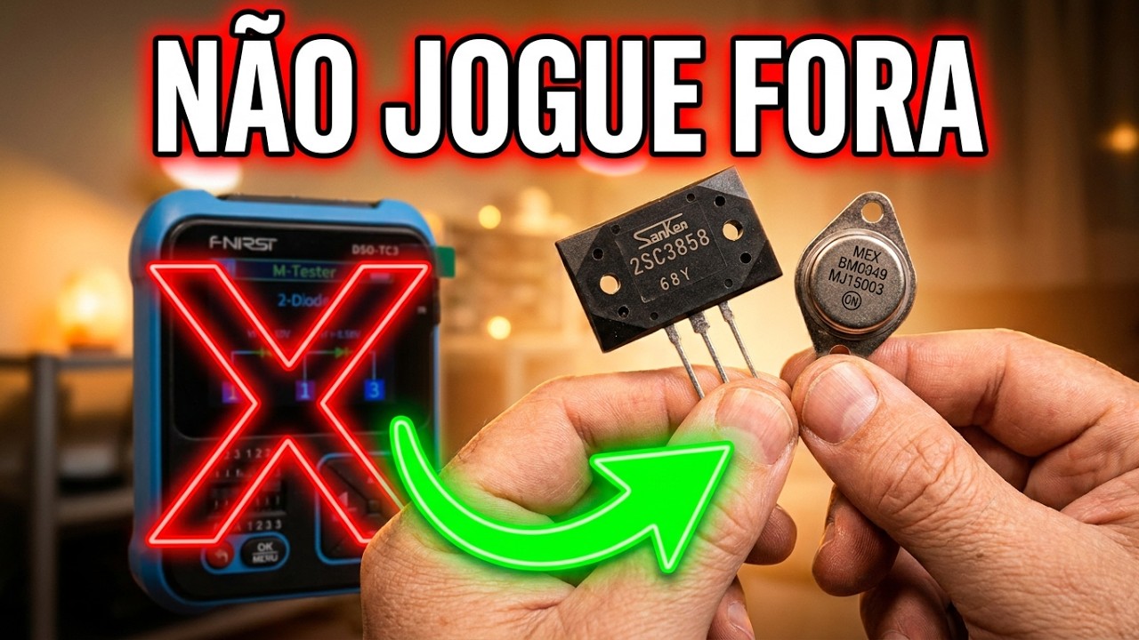 O PERIGO de usar TESTADORES BARATOS em Transistores de Potência (TC1, DUORY, DY294)